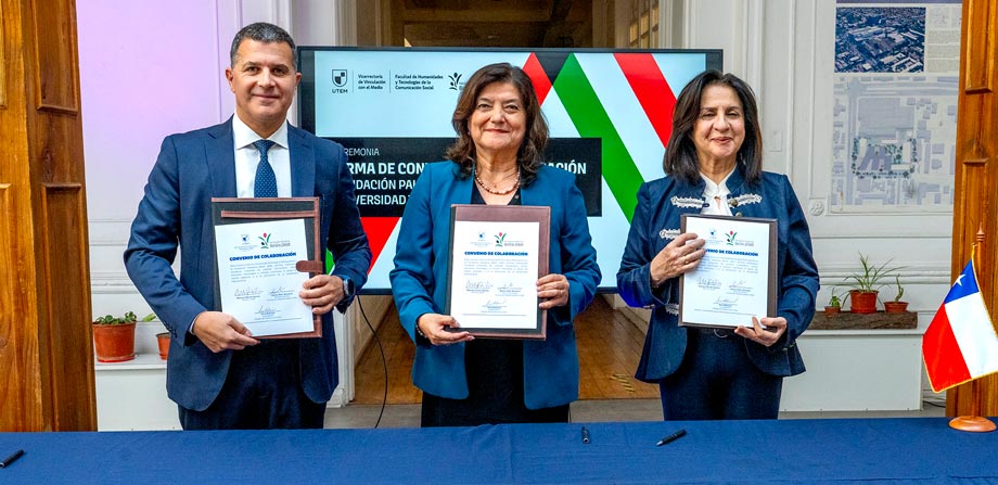 UTEM, Fundación Belén 2000 y embajada de Palestina firman convenio de colaboración